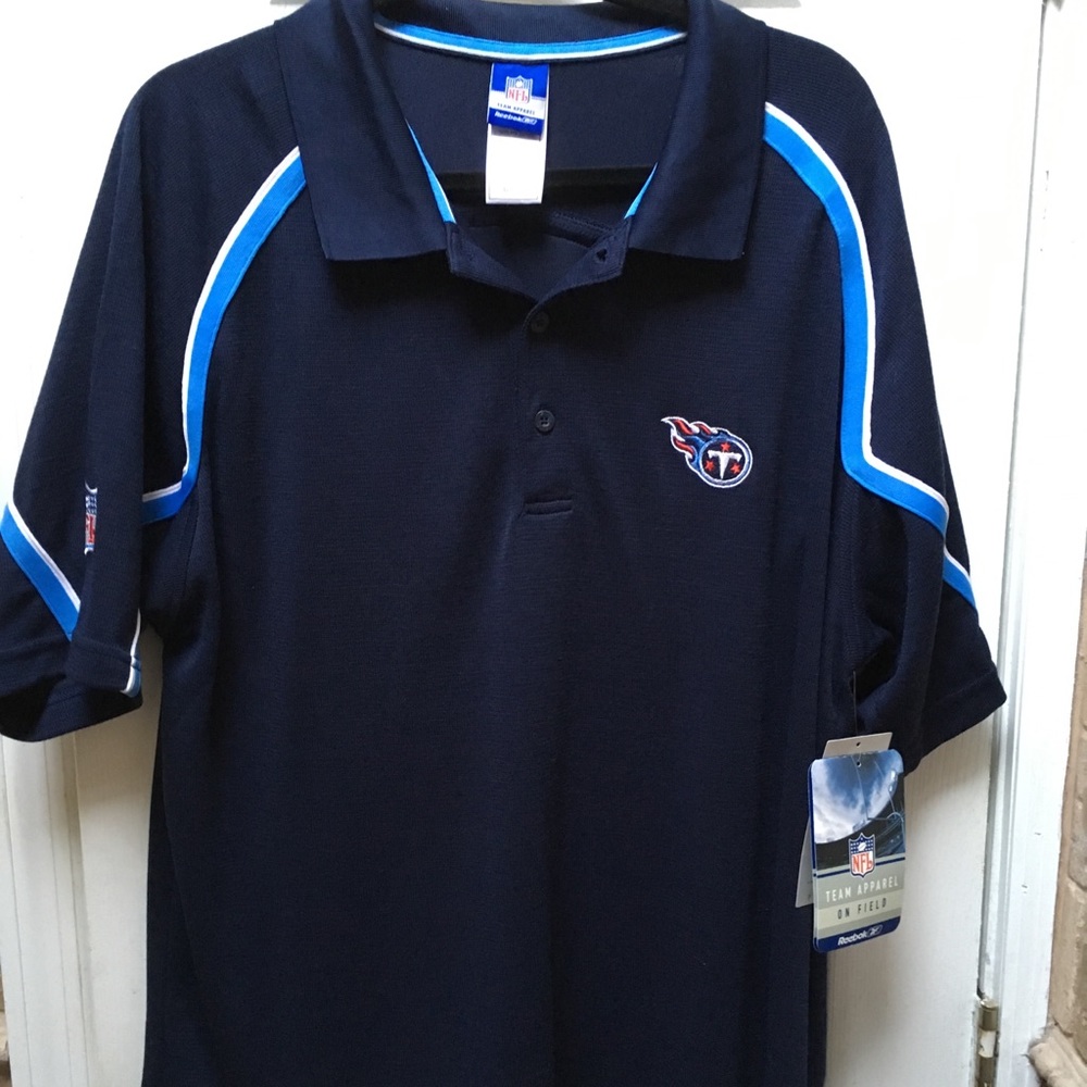 NWT Men’s size L Titans Short Sleeve Polo